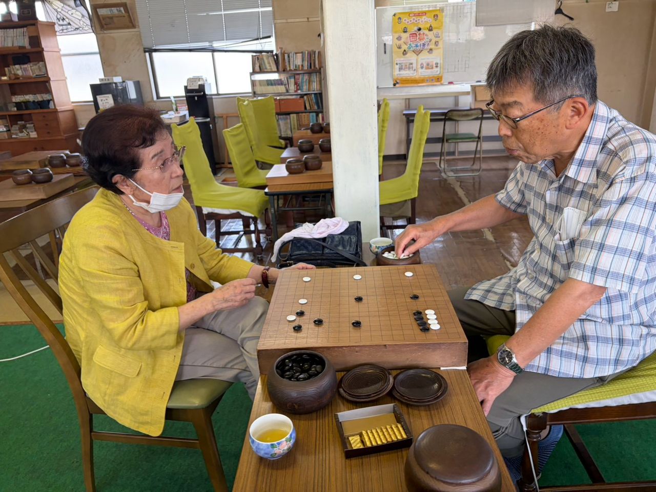 シニアの対局の様子